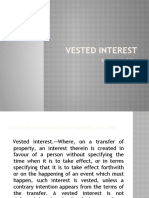 Vested Interest: Section 19 of TPA