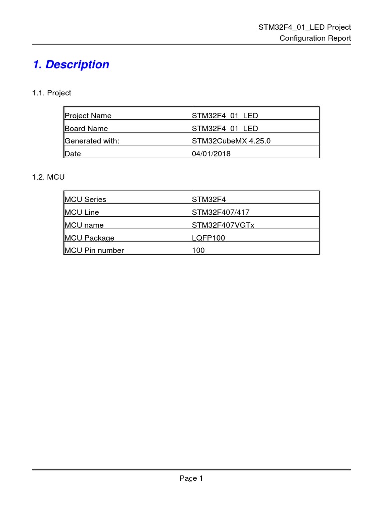 STM32F4 LED Project Report | PDF | Microcontroller | Office Equipment