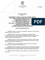 Governor Rick Snyder Has Issued An Executive Order Affecting The Administration of Workers' Compensation