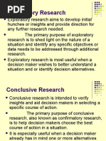 Exploratory Research