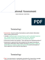 Educational Assessment Techniques and Principles