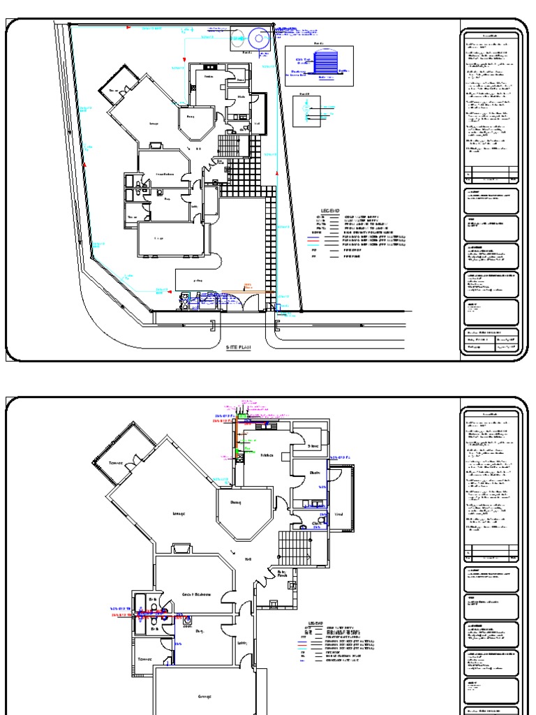 Residential Mechanical Plumbing Plan | PDF | Pipe (Fluid Conveyance ...