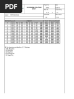 AHU Dimentions: Design Calculation Sheet