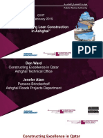 "Implementing Lean Construction in Ashghal ": Ciht 19 February 2019