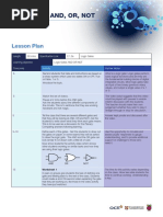 Logic Gates AND, OR, NOT: Lesson Plan