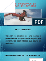 Actos Inseguros en Trabajo en Alturas