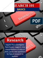 Week 1 - Introduction To Research and Quantitative Research Basics