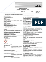 Liquid Nitrogen LINDE MSDS