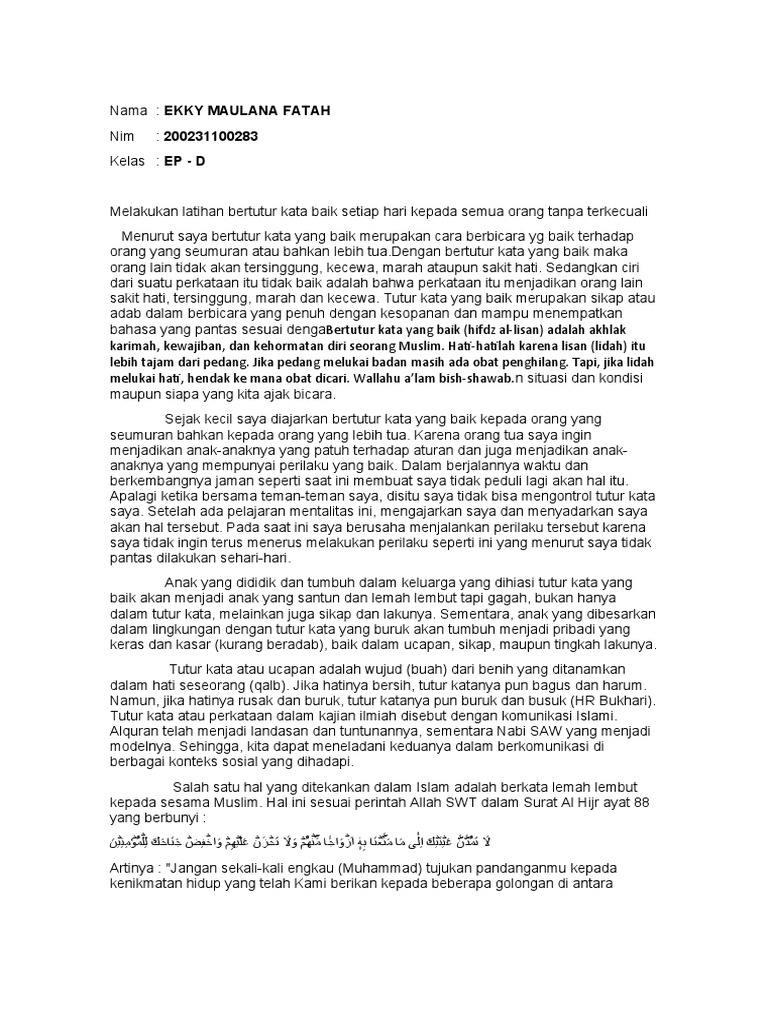 9 Bertutur Kata Yg Baik Pdf