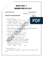 Screening For: MOCK Test - 1