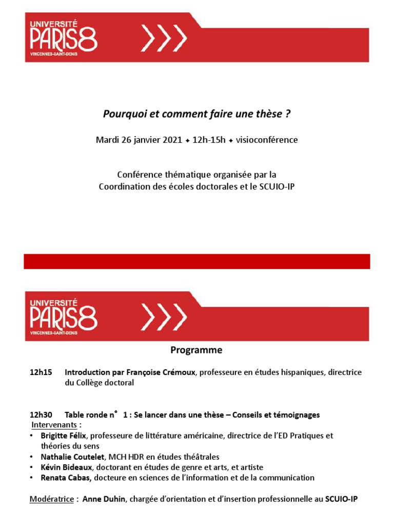 Pourquoi et comment faire une thèse ? PDF Doctorat Arts — free download