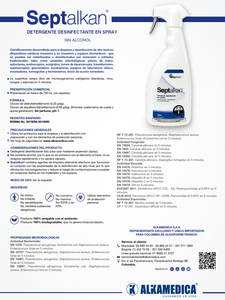 Septalkan - Ficha Tecnica | PDF | Microorganismo | Microbiología