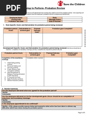 Probation Period Review