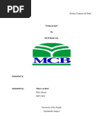 Group Project On MCB Bank LTD