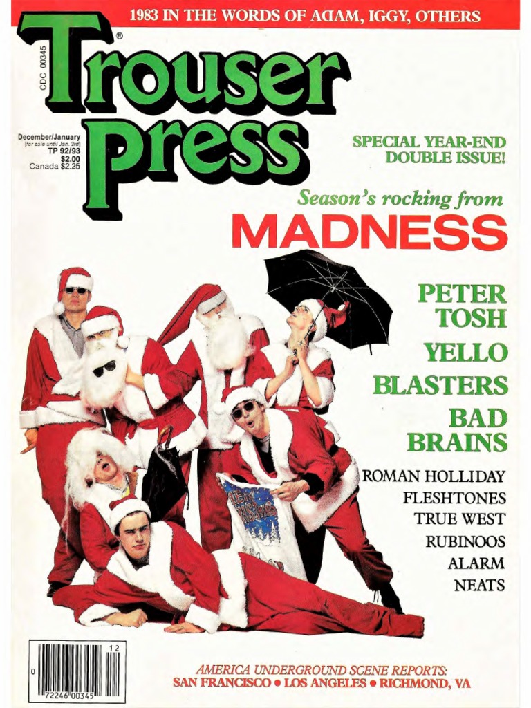 Madness Peter Tosh Yello Blasters BAD Brains PDF Musicians Entertainment (General) image