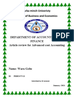 Arba Minch Univeristy School of Business and Economics: ID PRBE/075/13