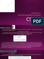 Lesson No 16 Pointers and Arrays (Advance)