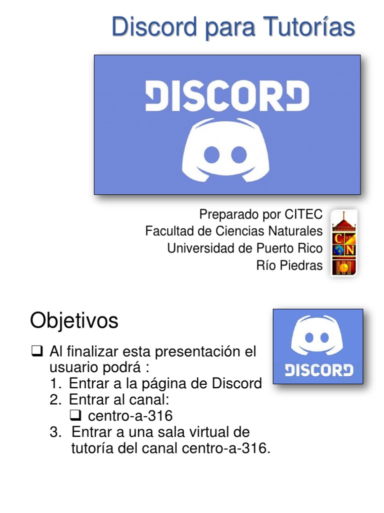 Guía de Uso de Discord para Tutorías | PDF | Red mundial | Internet y web