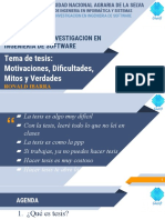 Tema de Tesis Motivaciones Mitos y Verdades RONALD IBARRA