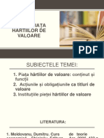 7.0. Piața Hârtiilor de Valoare