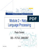 Module 2 - Natural Language Processing: Paulo Gomes DEI - FCTUC, 2006/2007