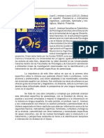 Dislexia en Español - Prevalencia e Indicadores Cognitivos, Culturales, Familiares y Biológicos