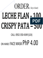 Pre-Order: Leche Flan - 100 Crispy Pata - 500