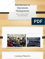 Introduction To Operations Management: MGT 314, Stevenson, Chapter 1 Yurika Uematsu Bhuiyan