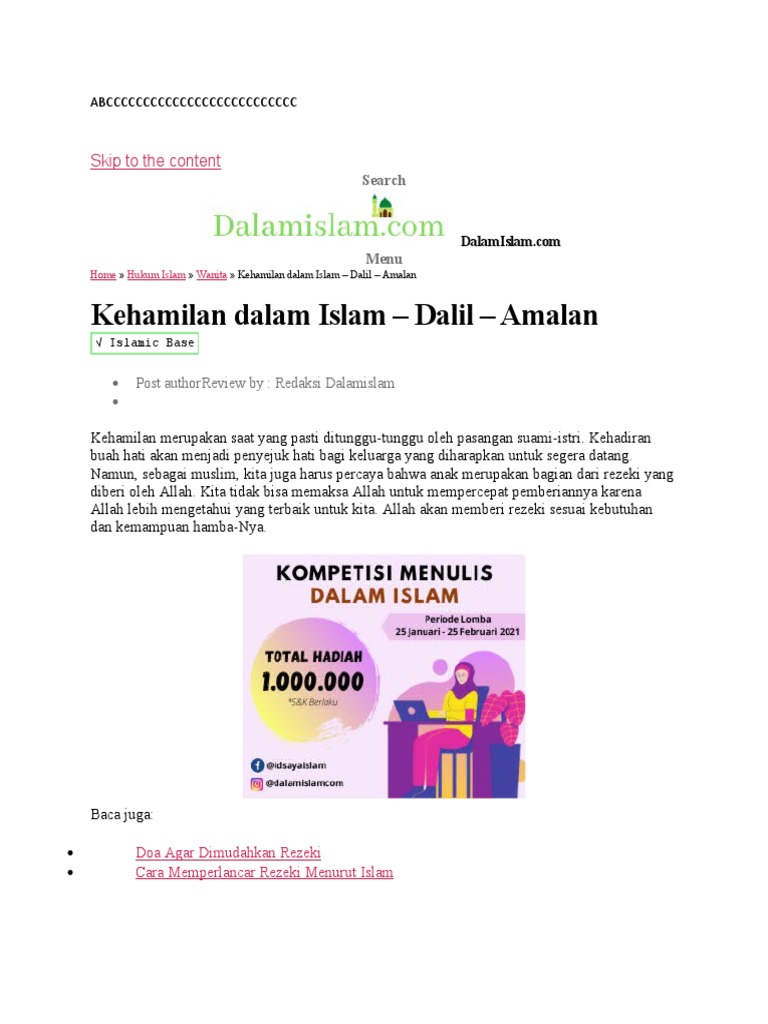 Pandangan Islam Tg Kehamilan Pdf