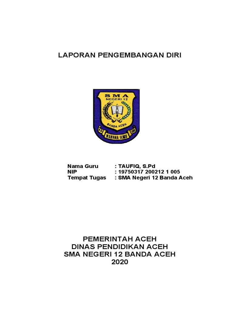Laporan Pengembangan Diri Guru 2020 | PDF | Karier & Perkembangan