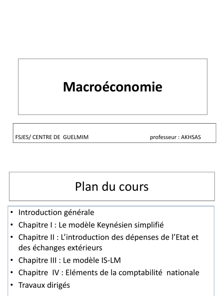 Résumé de la Macroéconomie S2 | PDF | Produit intérieur brut | Indice ...