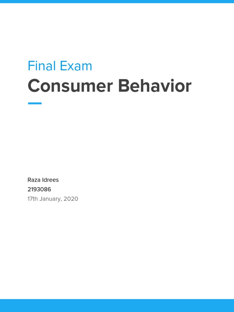 Final Consumer Behavior | PDF | Advertising | Brand