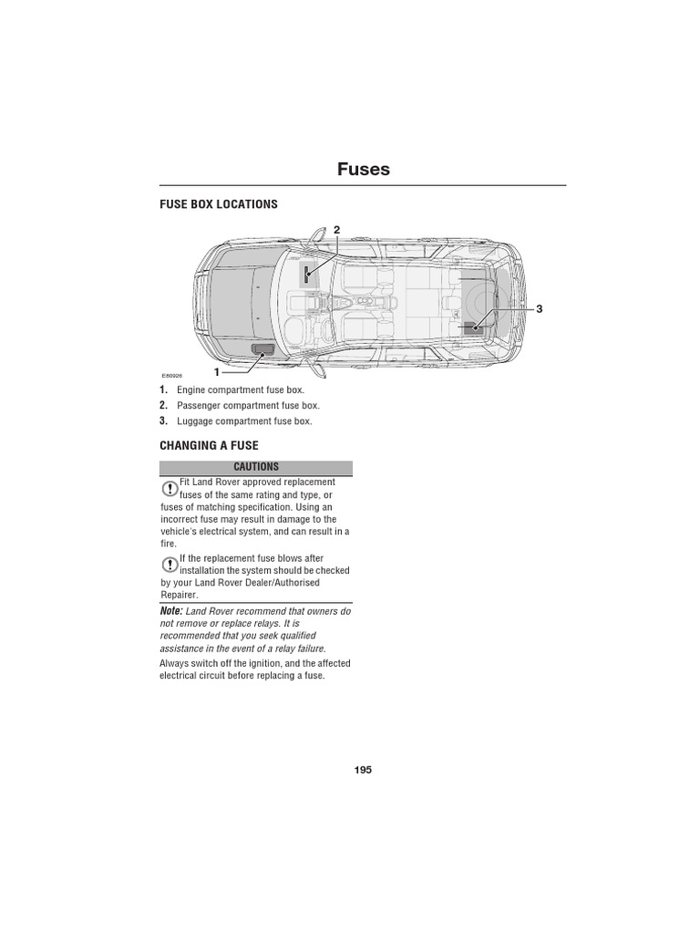 freelander 2 cigarette lighter fuse location Freelander 2 Fuse Box Guide | PDF | Fuse (Electrical)
