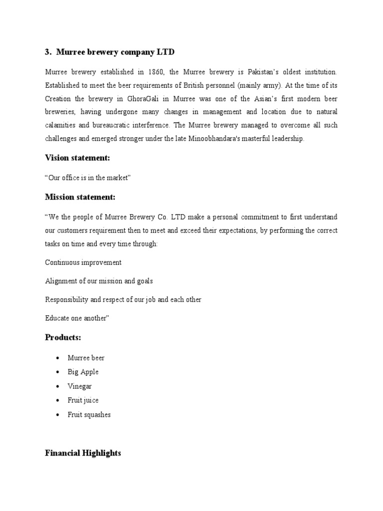 Murree Brewery Company LTD PDF Market Liquidity Debt