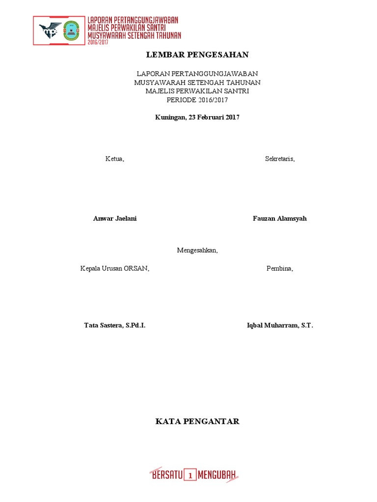 Laporan Pertanggungjawaban Kegiatan Santri | PDF