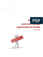 Lead and Manage Organisational Change Learner Guide