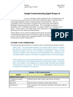 Appendix B - Sample Commissioning Agent Scope of Work: Systems To Be Commissioned