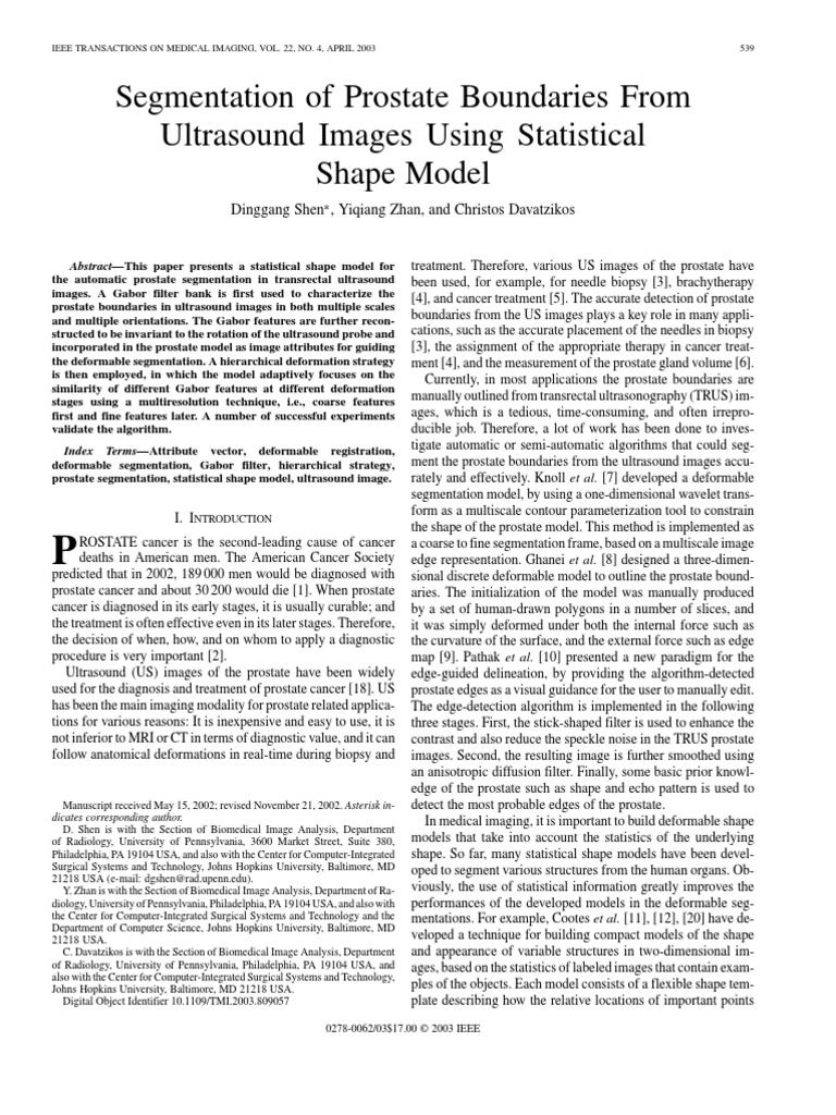 Segmentation of Prostate Boundaries From Ultrasound Images Using ...