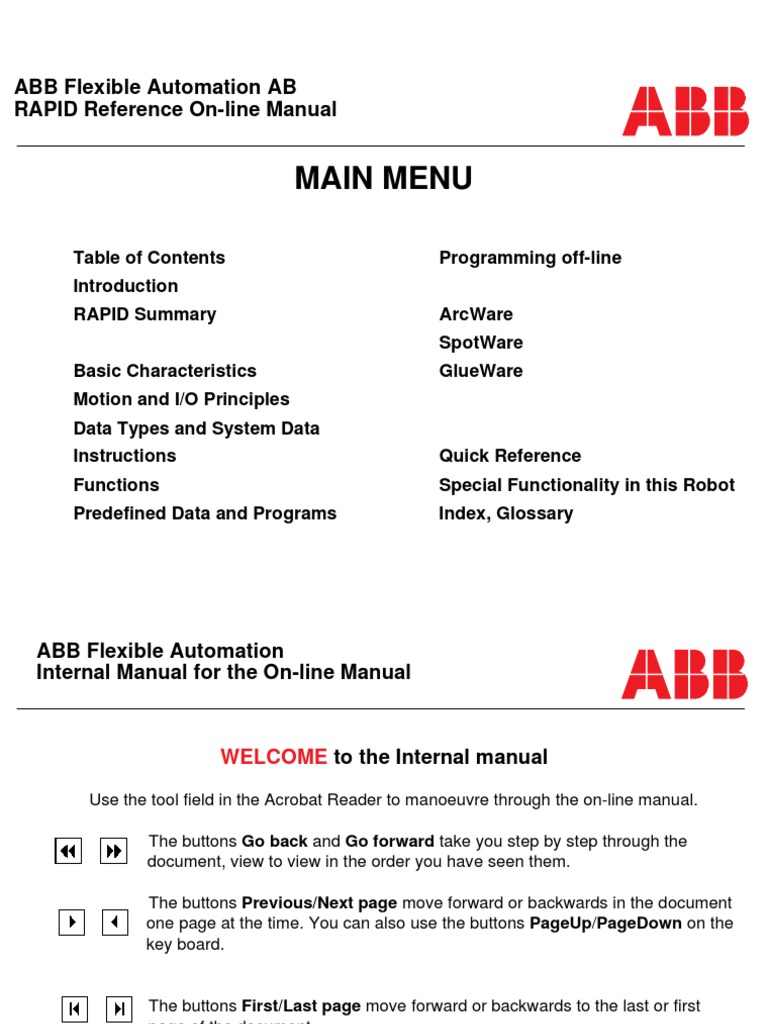 RAPID Programming Reference Manual | PDF | Subroutine | Trigonometric ...
