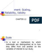 CHAPTER-12 Measurement, Scaling, Reliability