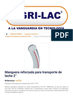 Manguera Reforzada para Transporte de Leche 2" PVC