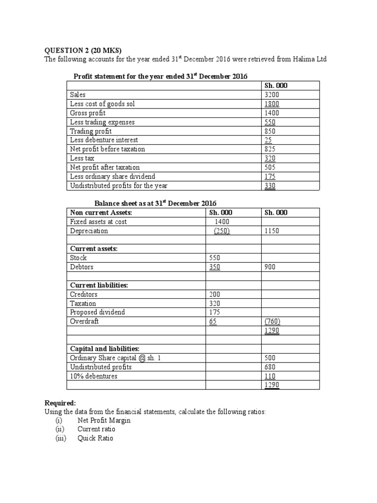 Illustration Ratio Analysis | PDF | Dividend | Market Liquidity