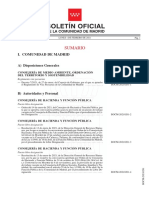 Boletín Oficial Comunidad Madrid 1 febrero 2021