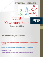 Kuliah 1. Spirit Wirausaha