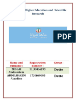 Ministry of Higher Education and Scientific Research: Dette Dette