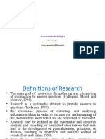 Research Methodologies: Chapter One Basic Concepts of Research