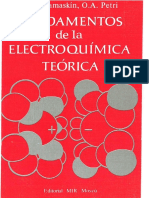 Fundamentos de La Electroquímica Teórica.