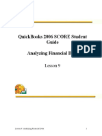 Quickbooks 2006 Score Student Guide Analyzing Financial Data