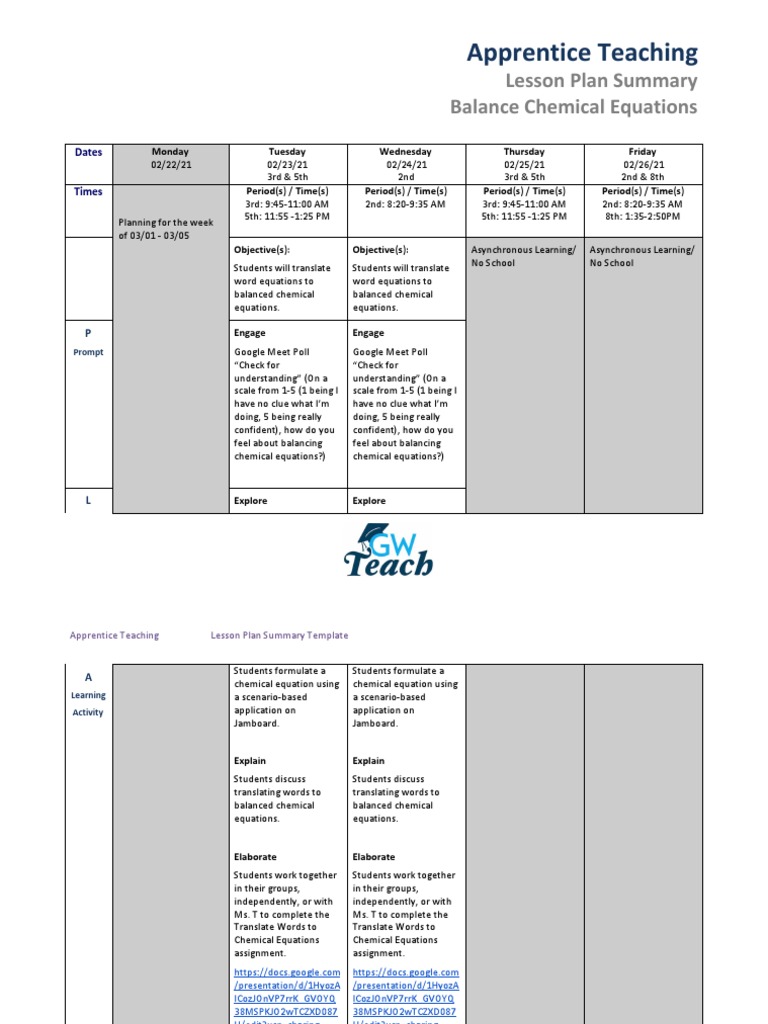 At Lesson Summary Week 4 | PDF | Lesson Plan | Teaching