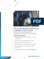 Ife & On-Board Services Turnkey Solution: Internet, Entertainment & Onboard Services For Customers